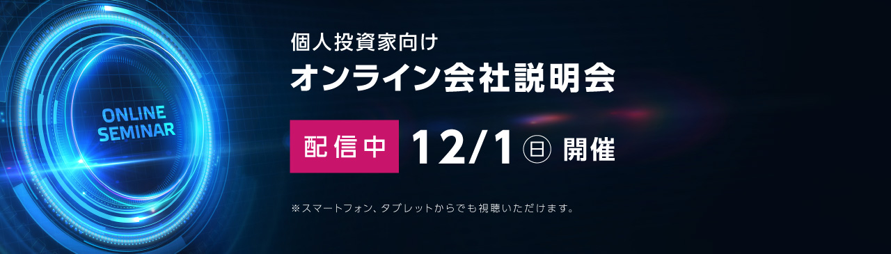 個人投資家向けオンライン会社説明会