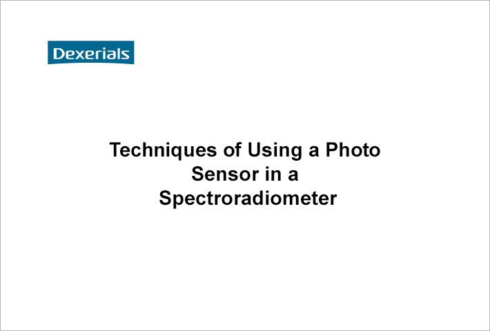 Techniques of Using a Photo Sensor in a Spectroradiometer